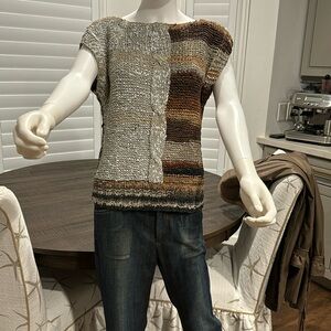 Genuine leather small sweater